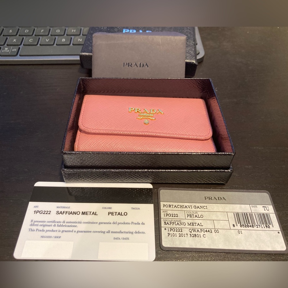 Prada Saffiano leather key wallet